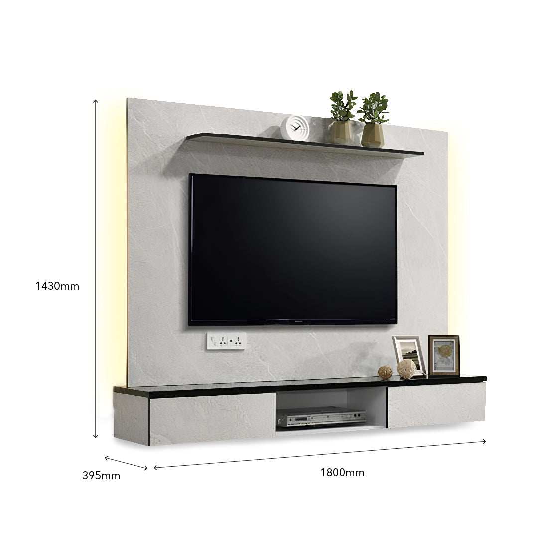 WAYLON Marble Wall Mounted TV Cabinet