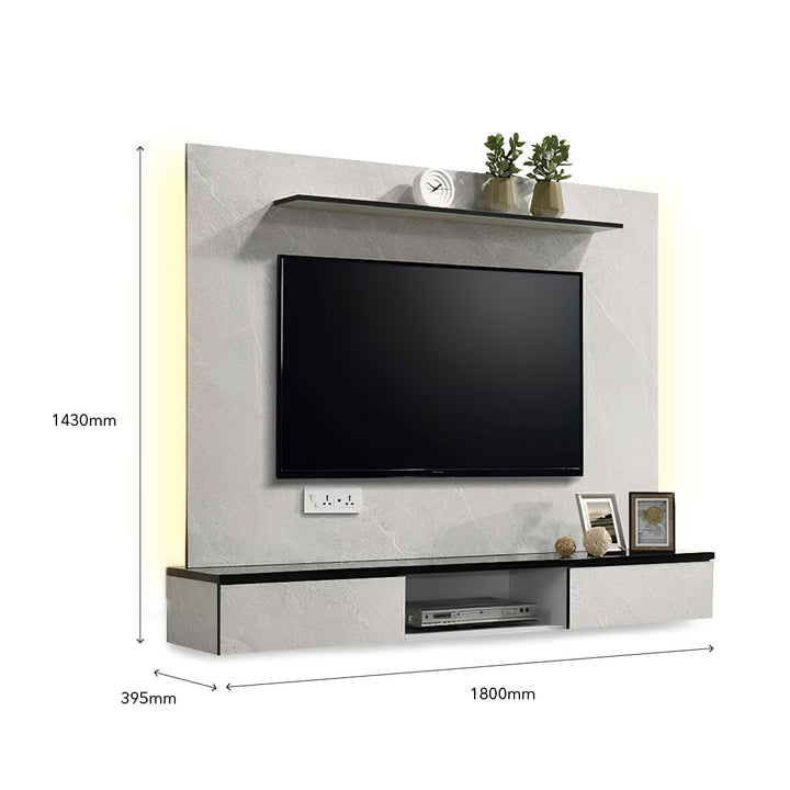 WAYLON Marble Wall Mounted TV Cabinet