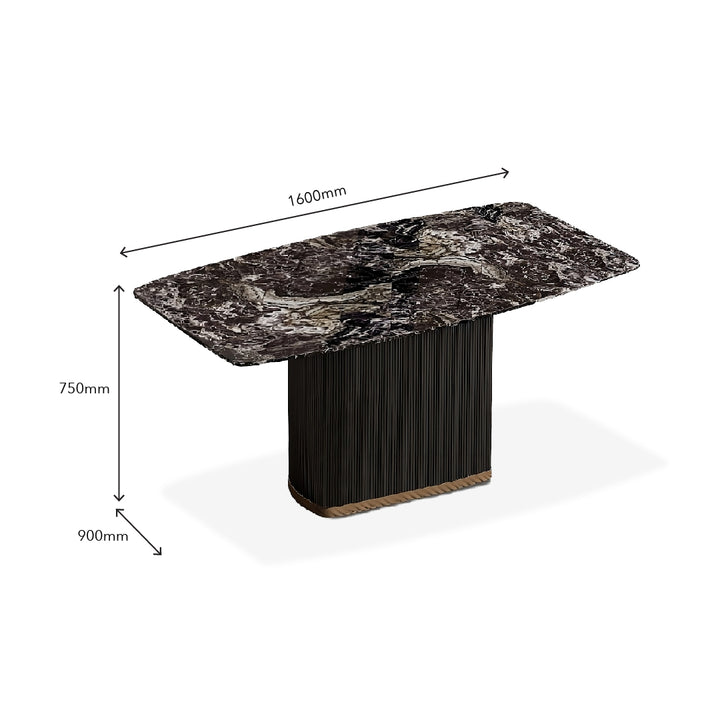 WELLS Crystal Marble Dining Table