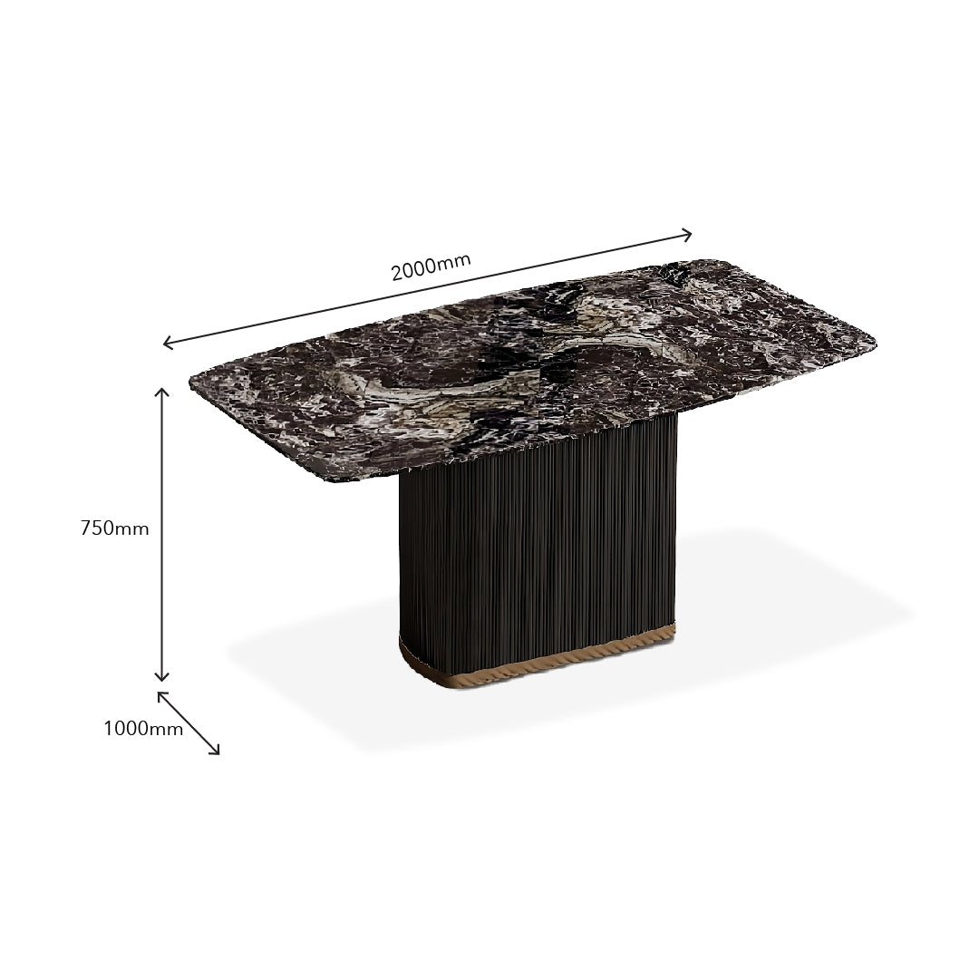 WELLS Crystal Marble Dining Table