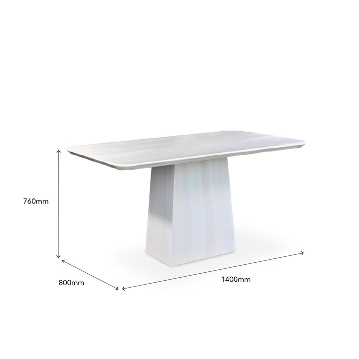 WILLOWAN Rectangle Marble Dining Set