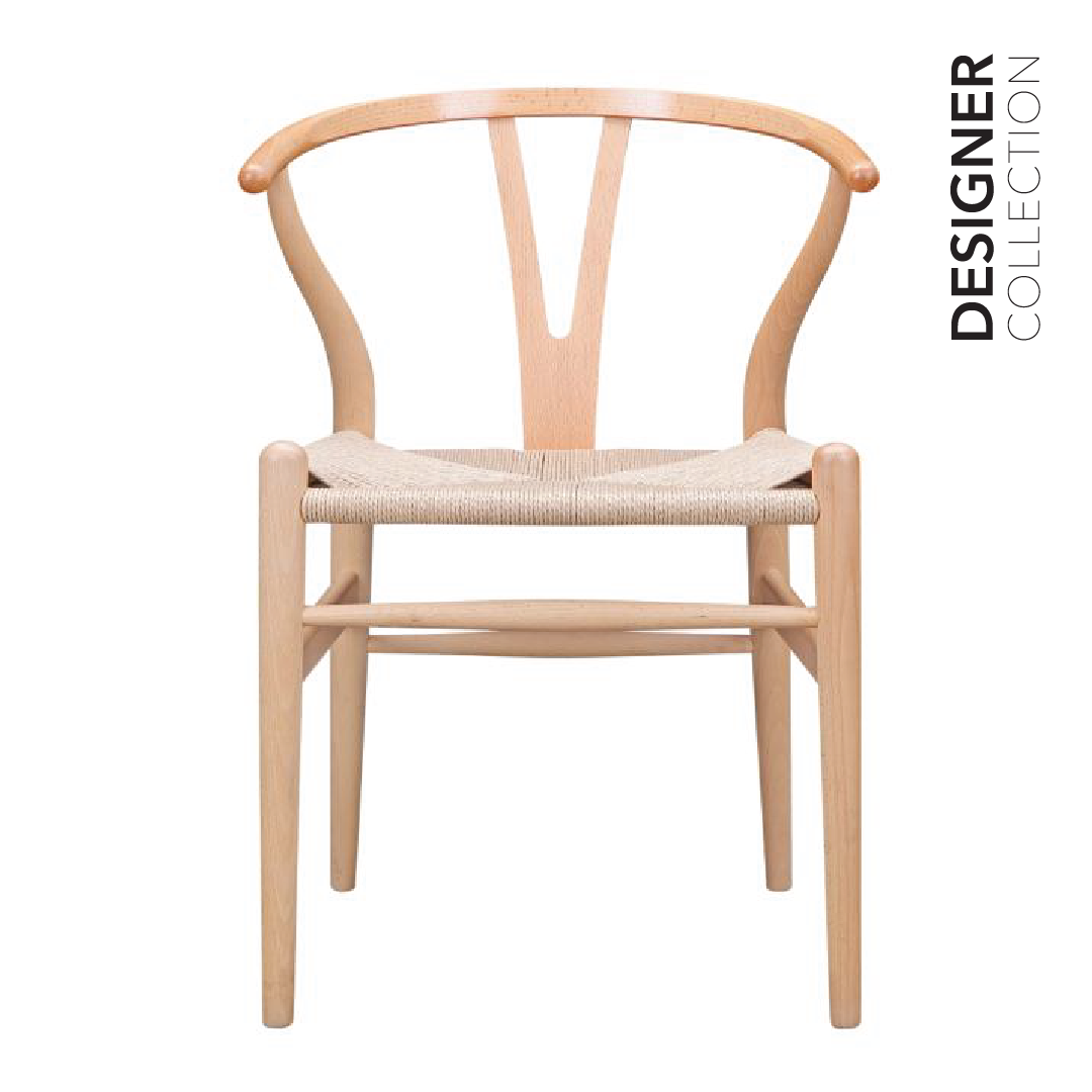WISHBONE Chair Beech & Rattan