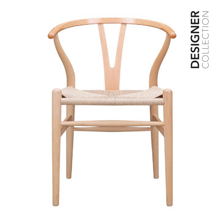 WISHBONE Chair Beech & Rattan