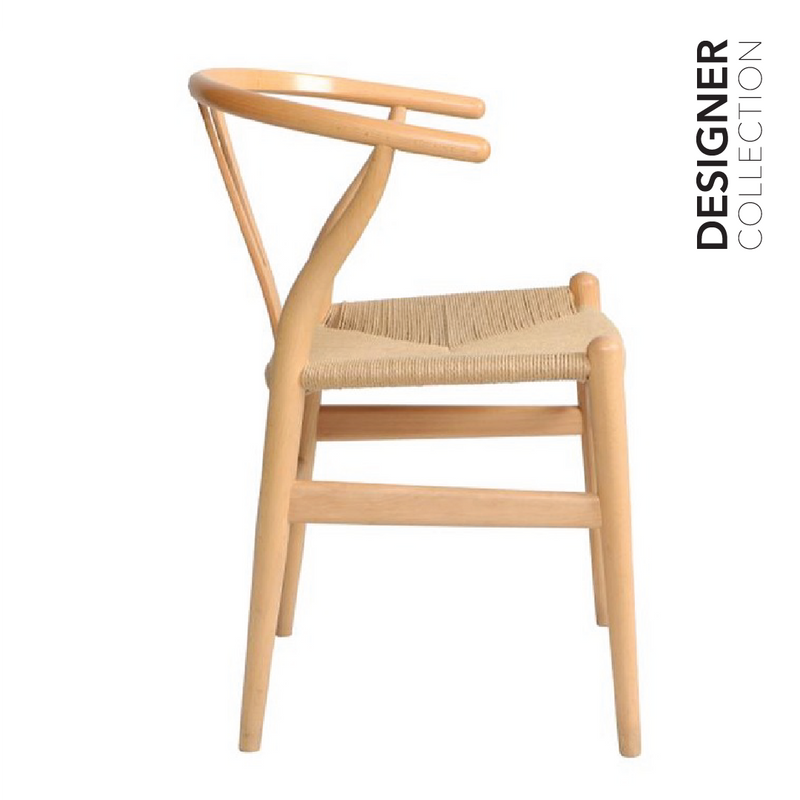 WISHBONE Chair Beech & Rattan