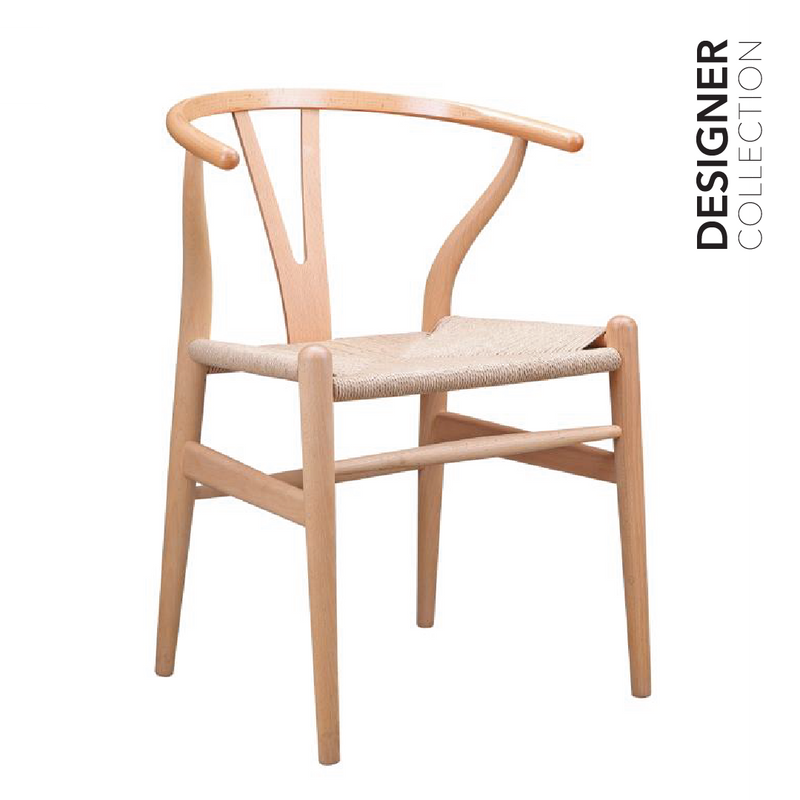 WISHBONE Chair Beech & Rattan