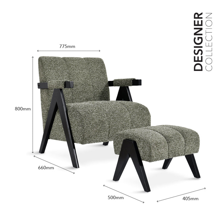 WREN Accent Chair with Ottoman