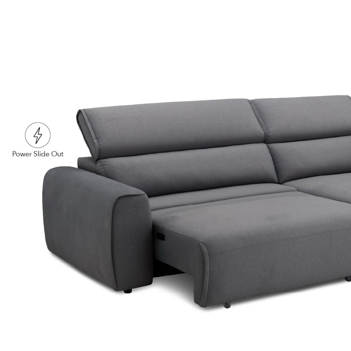 WAJIHA L-Shape Power Slide Out Sofa