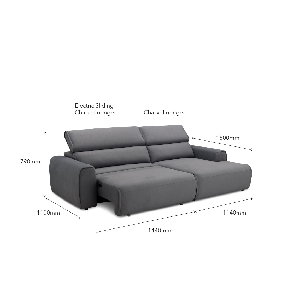 WAJIHA L-Shape Power Slide Out Sofa