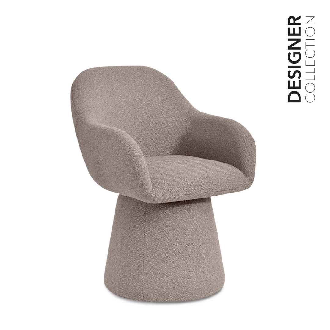 WENNIE Swivel Arm Chair Taupe Brown