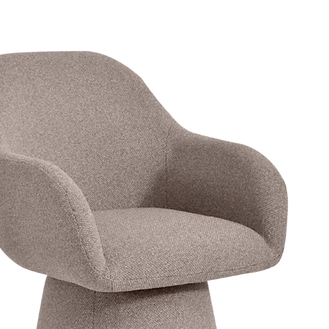 WENNIE Swivel Arm Chair Taupe Brown