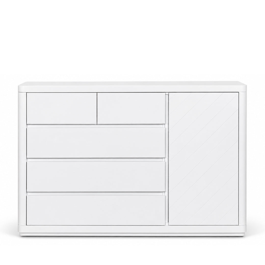 WHILEY 5 Drawer & 1 Door Chest of Drawer
