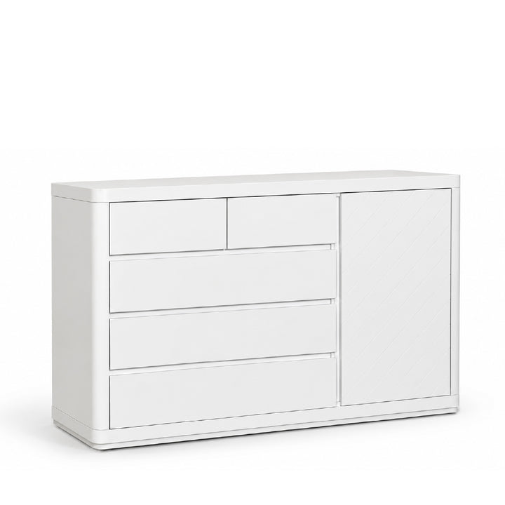 WHILEY 5 Drawer & 1 Door Chest of Drawer