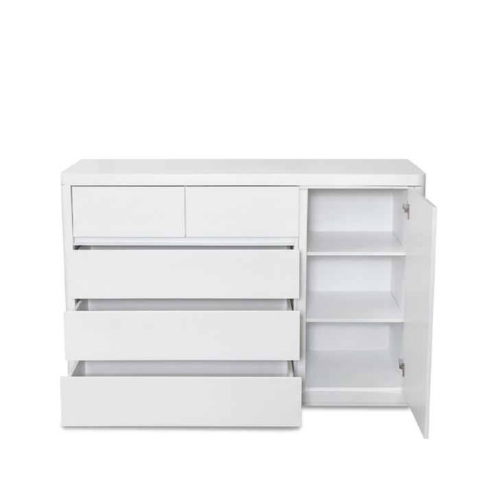 WHILEY 5 Drawer & 1 Door Chest of Drawer