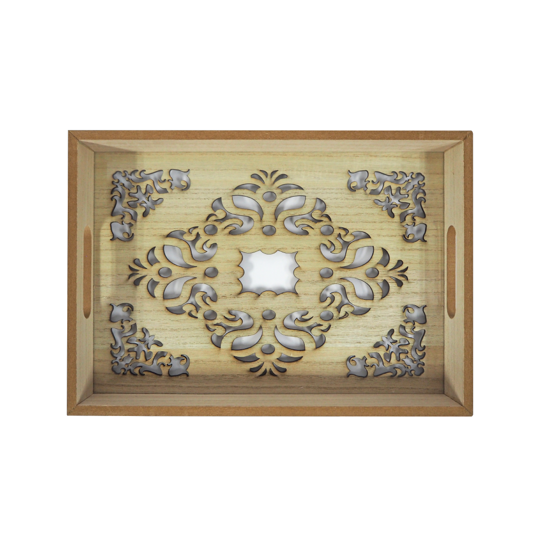 Wooden Tray Batik Rhom
