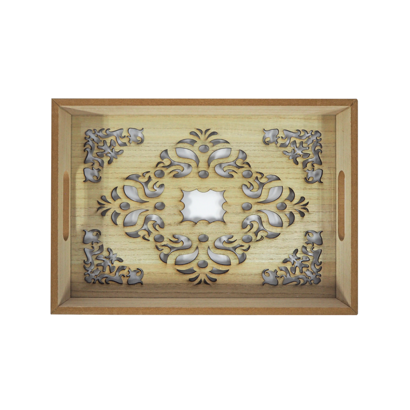 Wooden Tray Batik Rhom