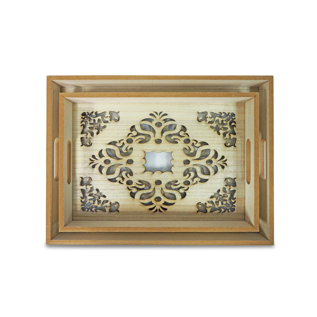Wooden Tray Batik Rhom