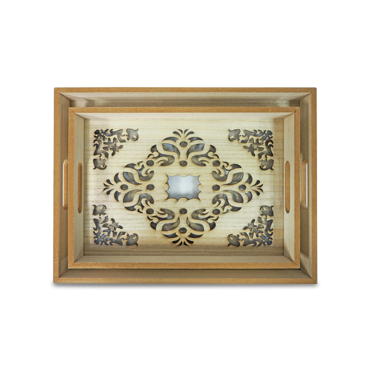Wooden Tray Batik Rhom