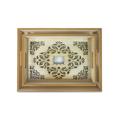 Wooden Tray Batik Rhom