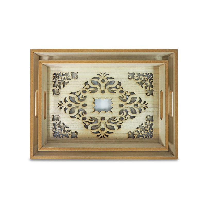 Wooden Tray Batik Rhom