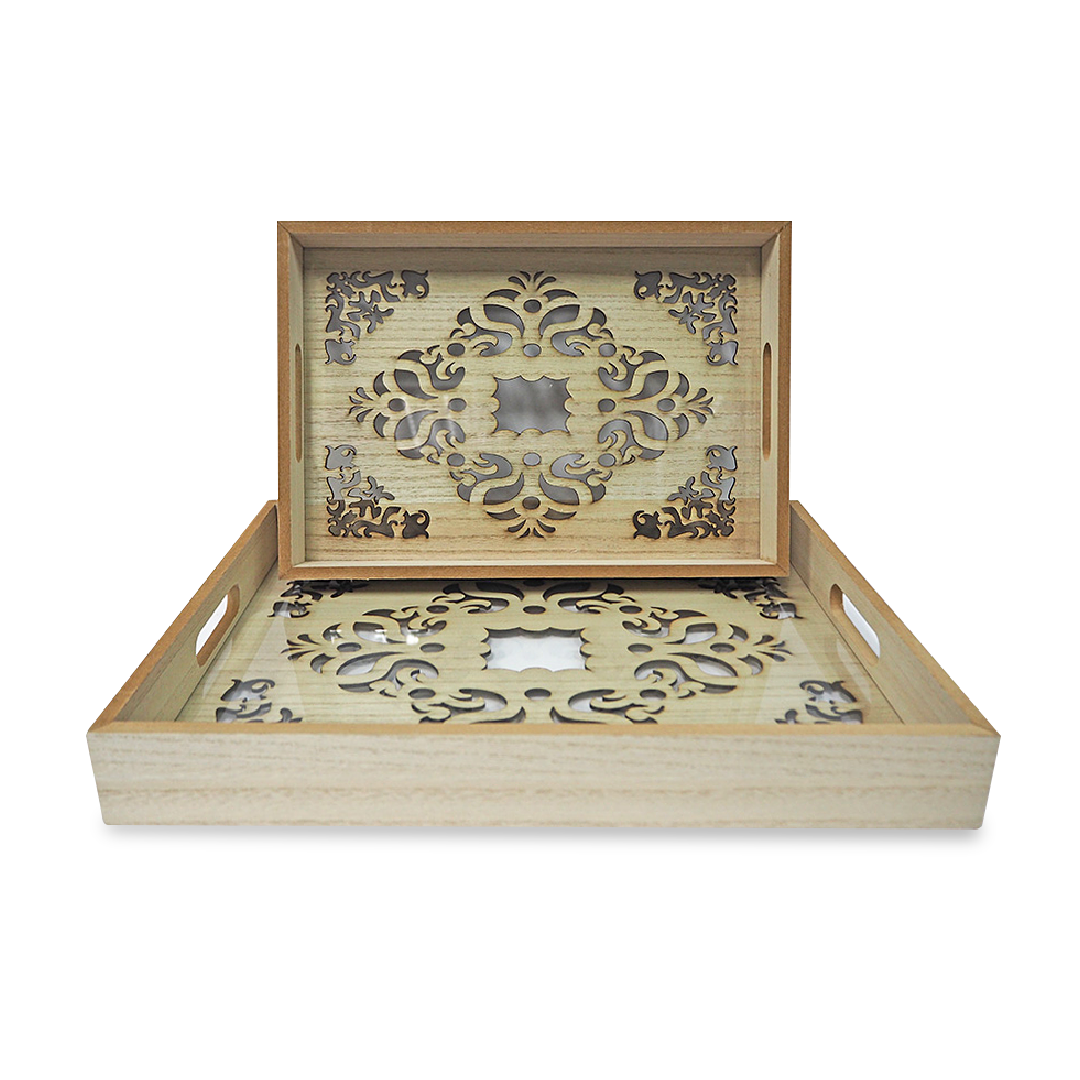 Wooden Tray Batik Rhom