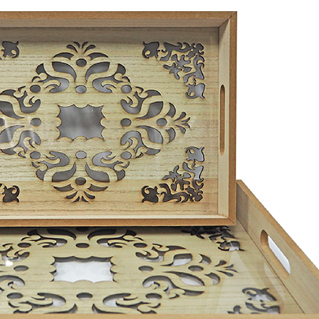 Wooden Tray Batik Rhom