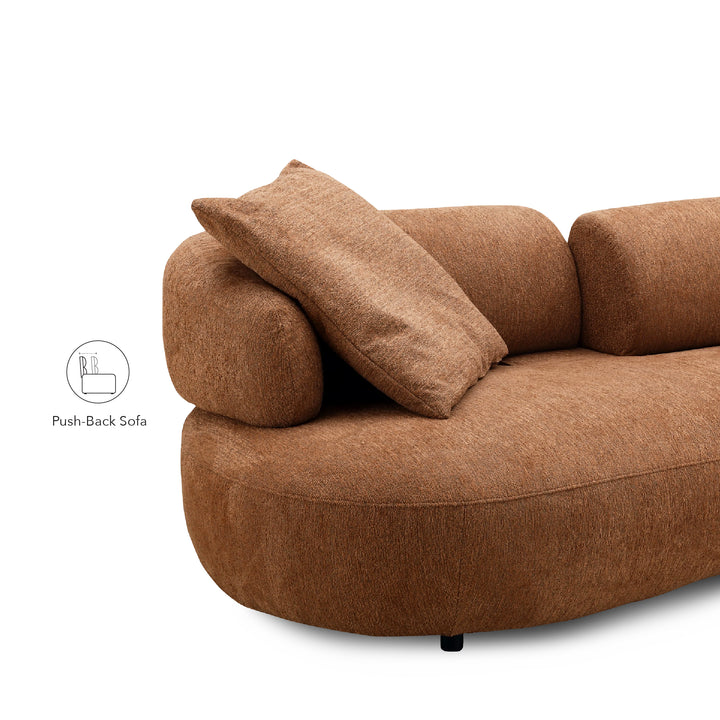 WOYA Push Back 3 Seater Sofa Brown