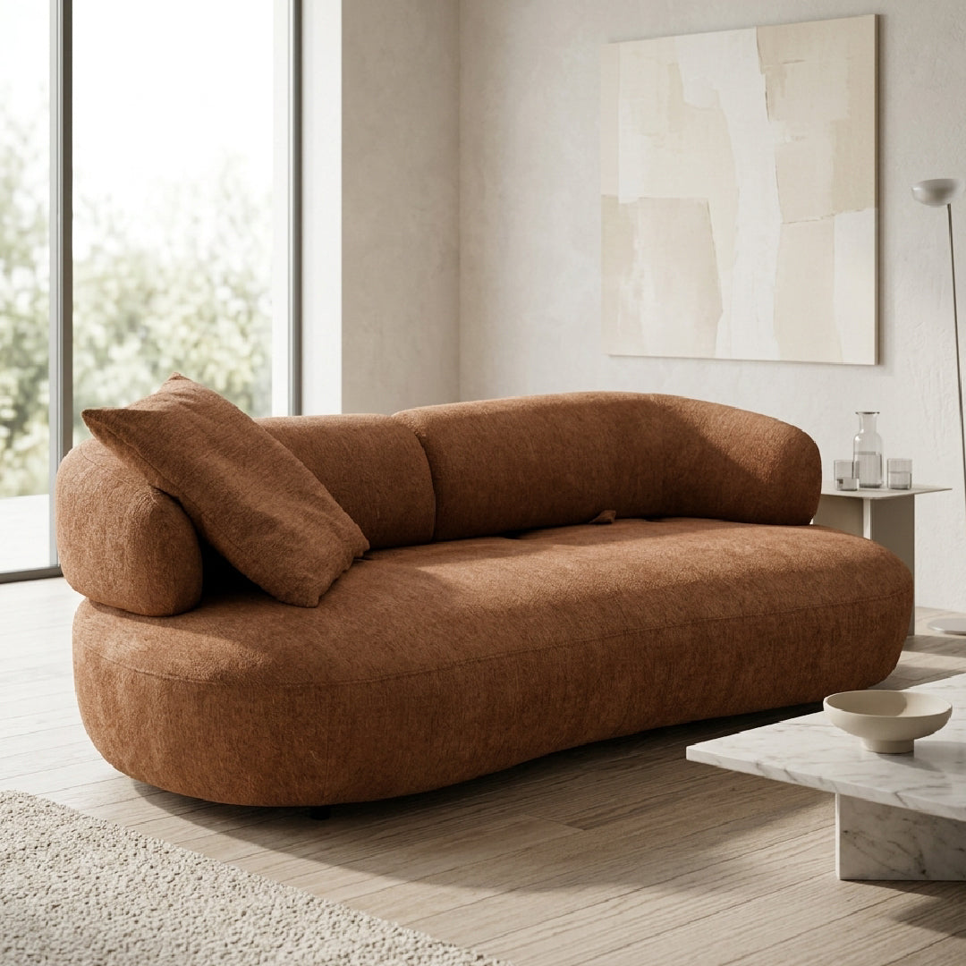 WOYA Push Back 3 Seater Sofa Brown