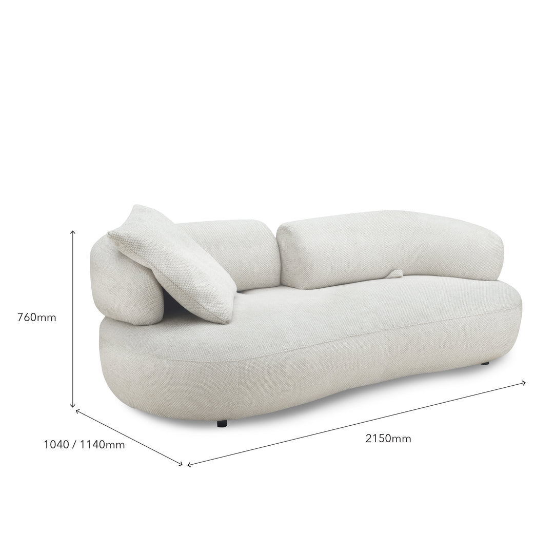 WOYA Push Back 3 Seater Sofa Beige