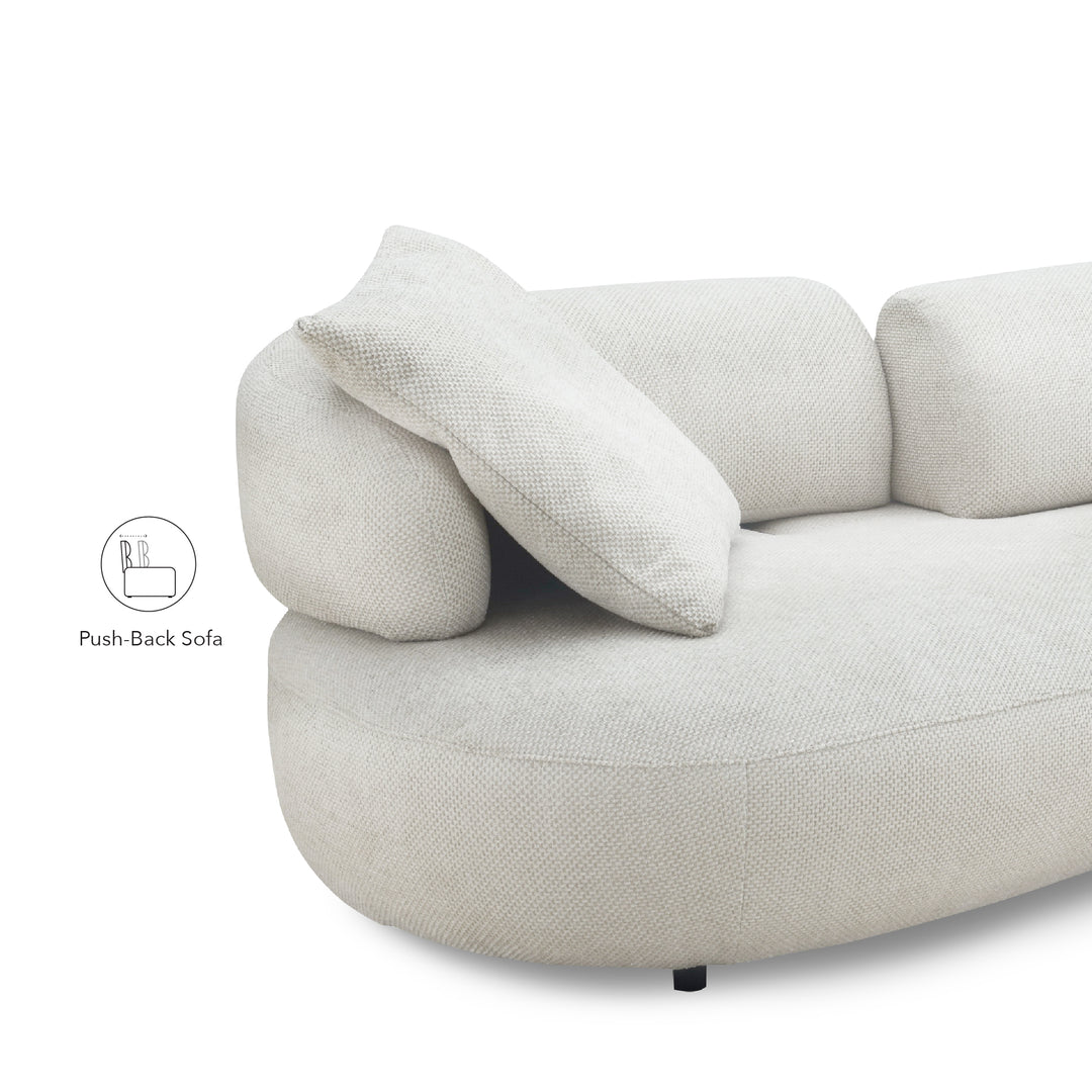 WOYA Push Back 3 Seater Sofa Beige
