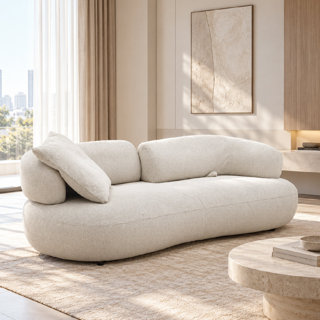 WOYA Push Back 3 Seater Sofa Beige