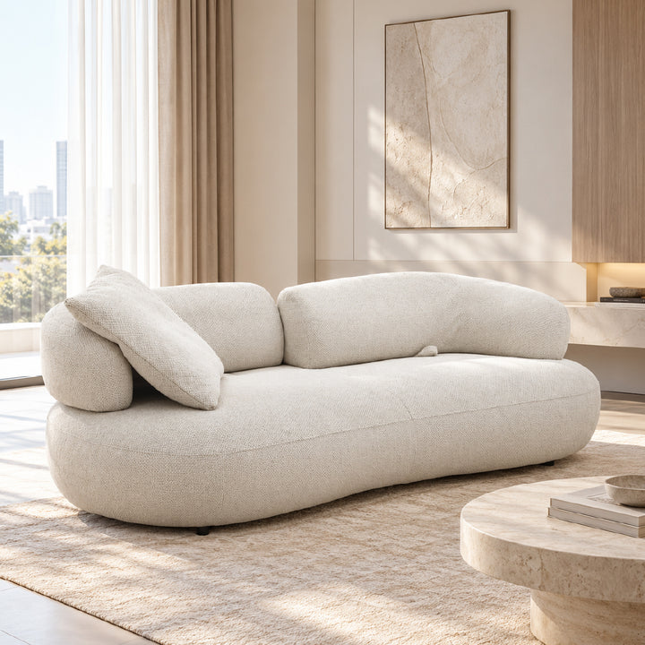 WOYA Push Back 3 Seater Sofa Beige