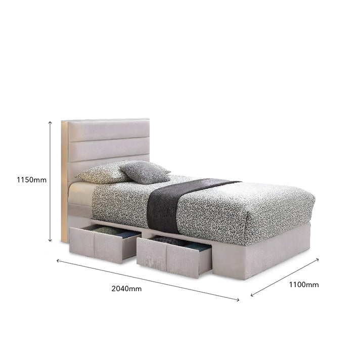 WREN Super Single Beige Bedroom Set