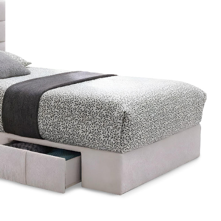 WREN Bed with Drawers Beige