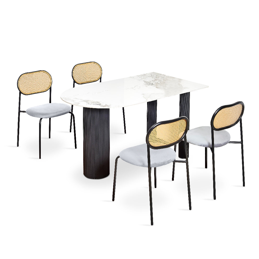 WULAN Dining Set Light Grey