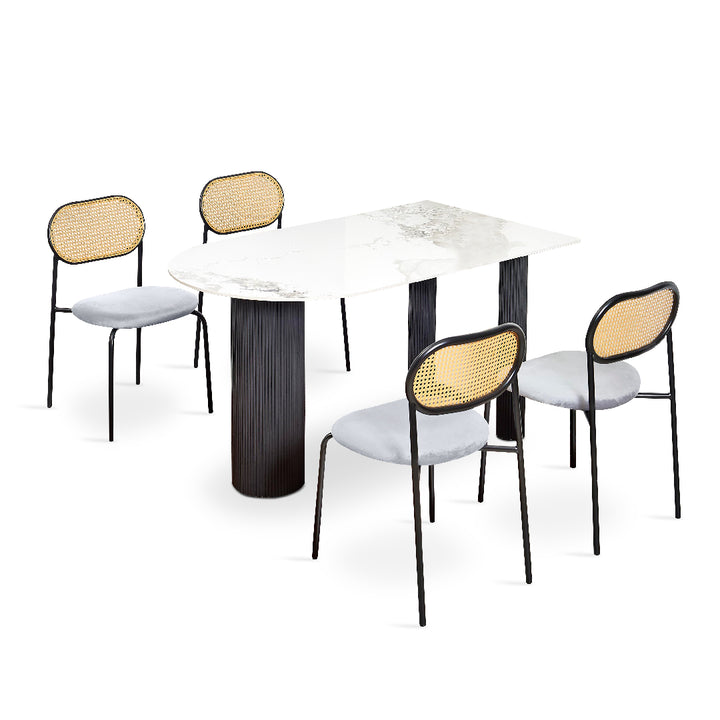 WULAN Dining Set Light Grey