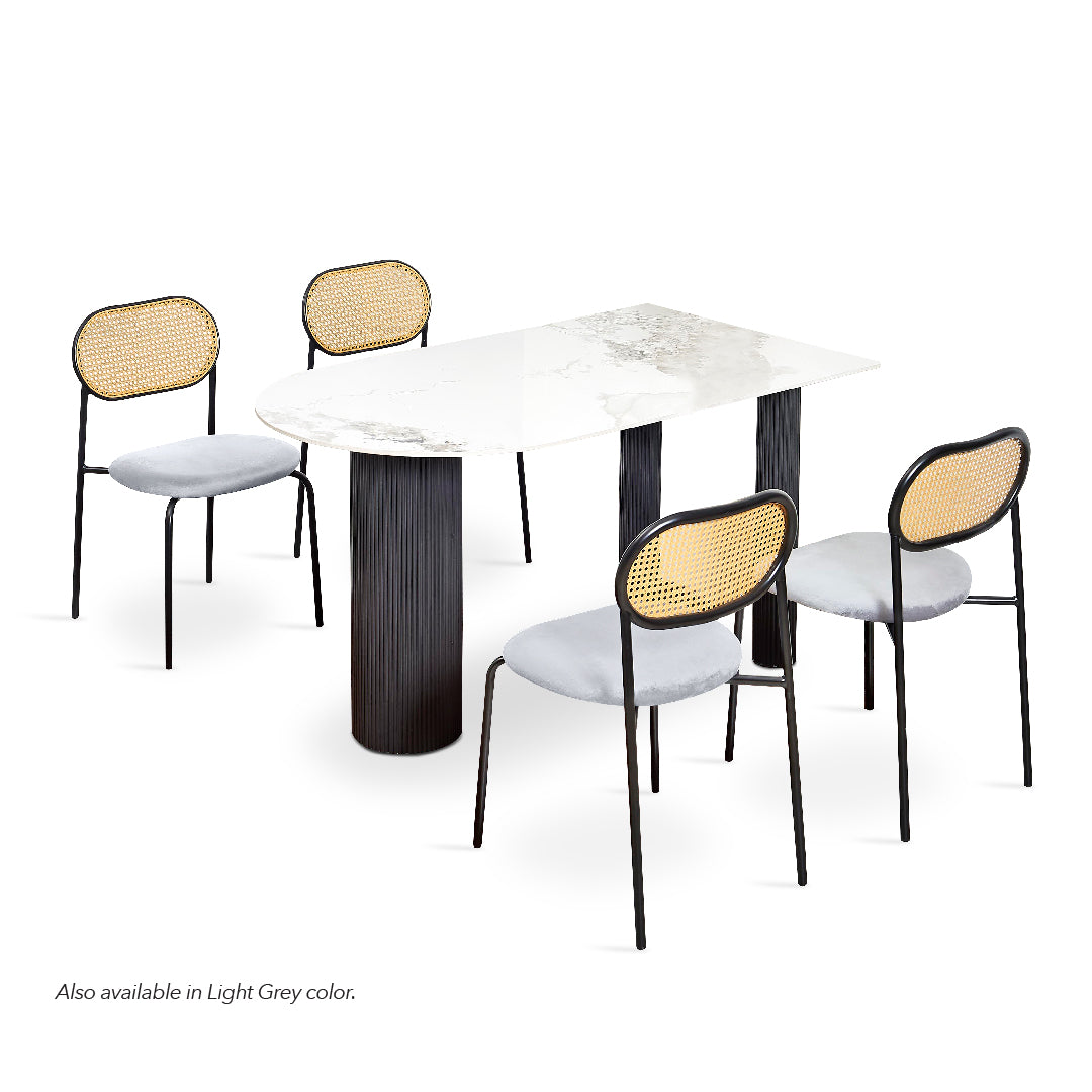 WULAN Dining Set Dark Grey