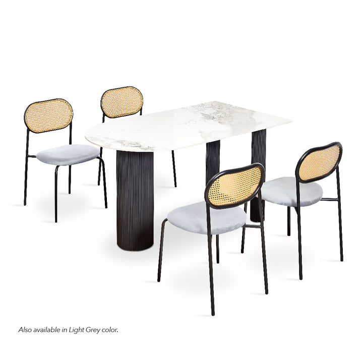 WULAN Dining Set Dark Grey