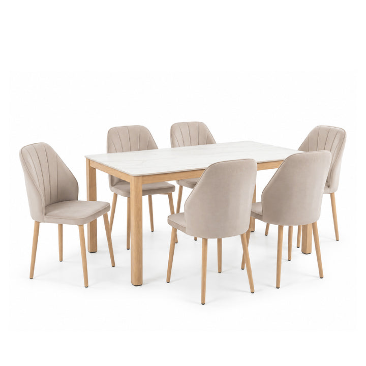 WUMI Ceramic Rectangle Dining Set