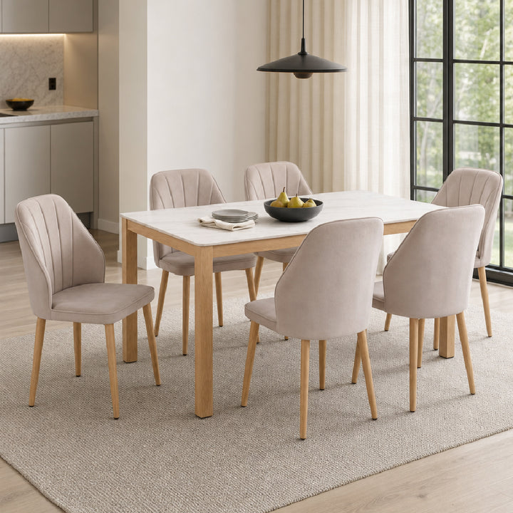 WUMI Ceramic Rectangle Dining Set