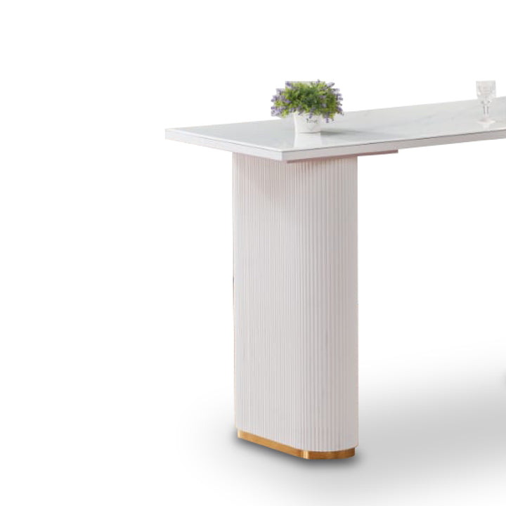 YEJI Bar Table with Storage Cabinet White