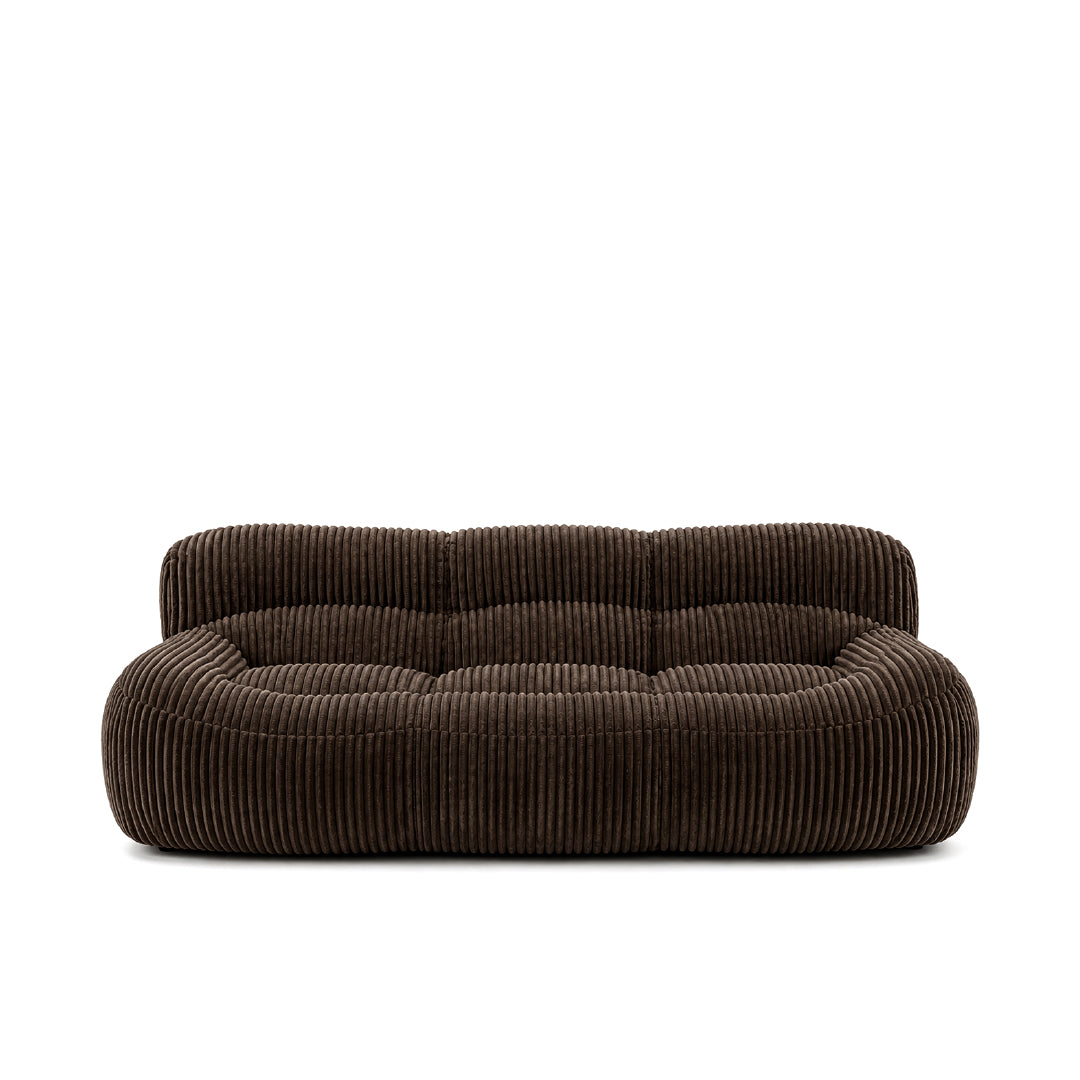 YSUN 3 Seater Compress Sofa Brown