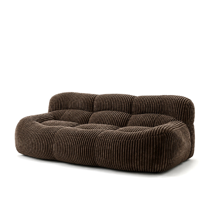 YSUN 3 Seater Compress Sofa Brown
