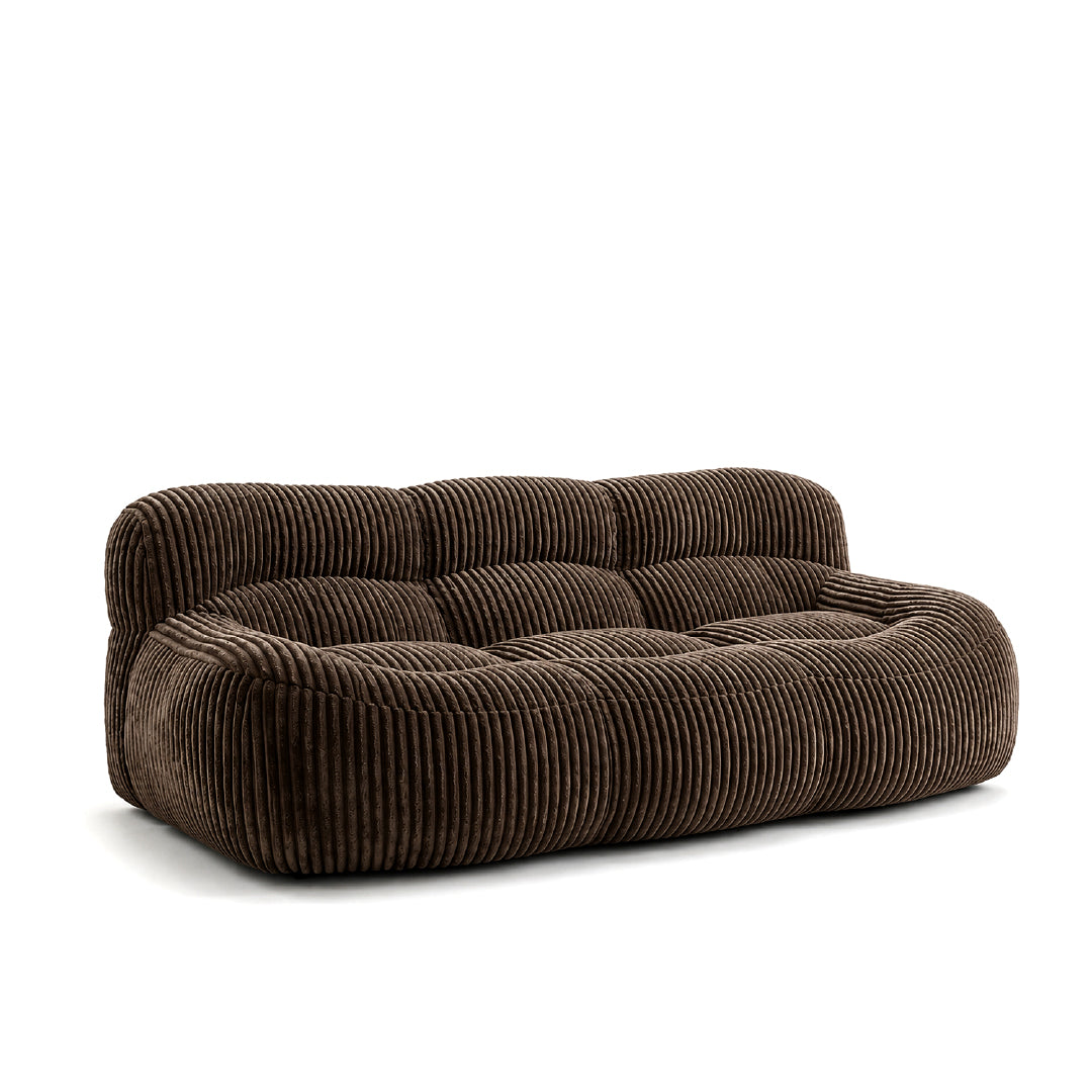YSUN 3 Seater Compress Sofa Brown