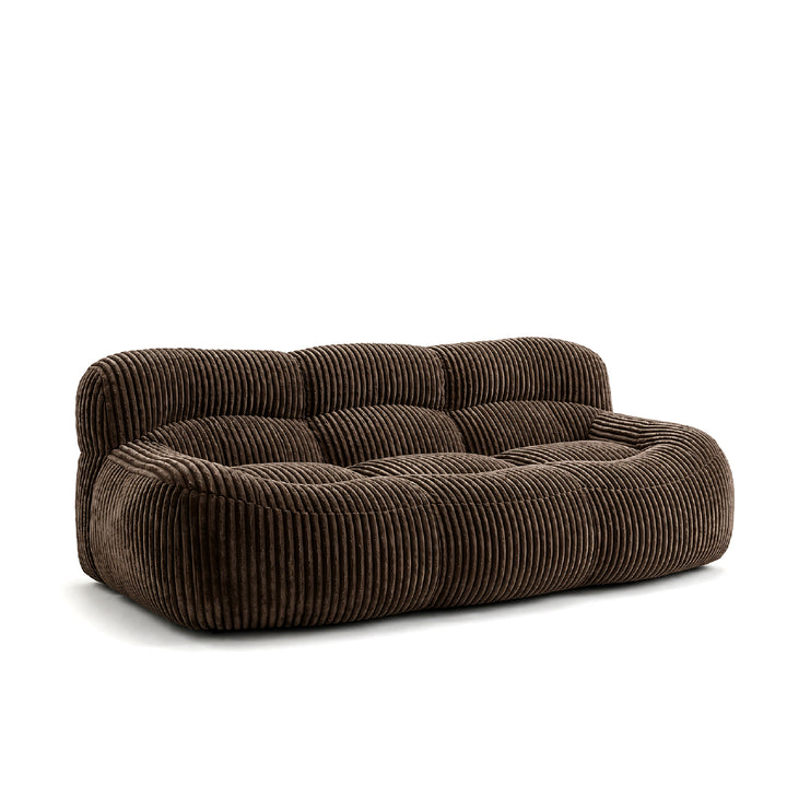 YSUN 3 Seater Compress Sofa Brown