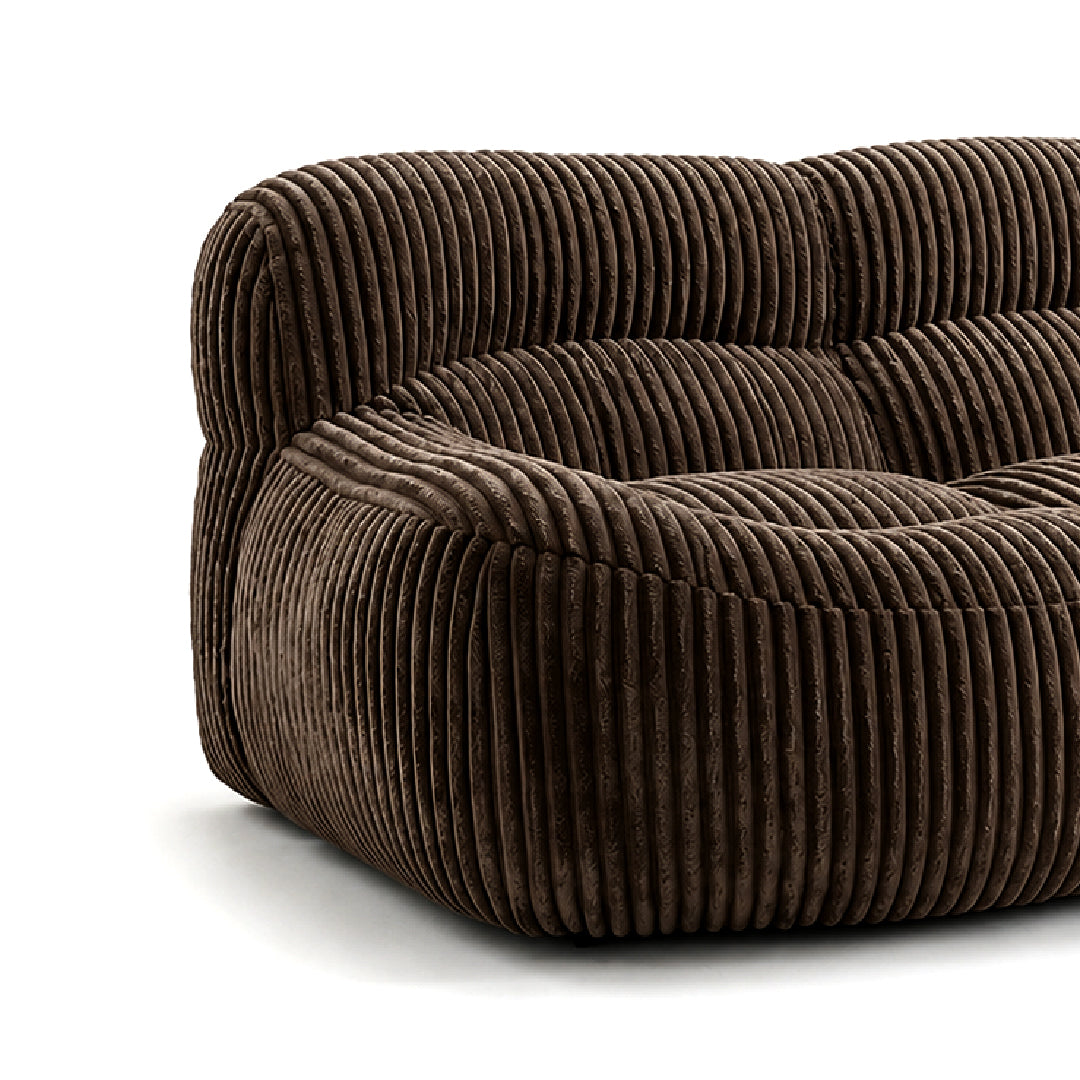 YSUN 3 Seater Compress Sofa Brown