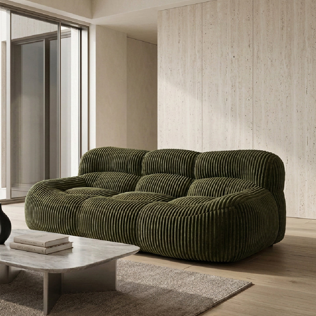 YSUN 3 Seater Compress Sofa Green