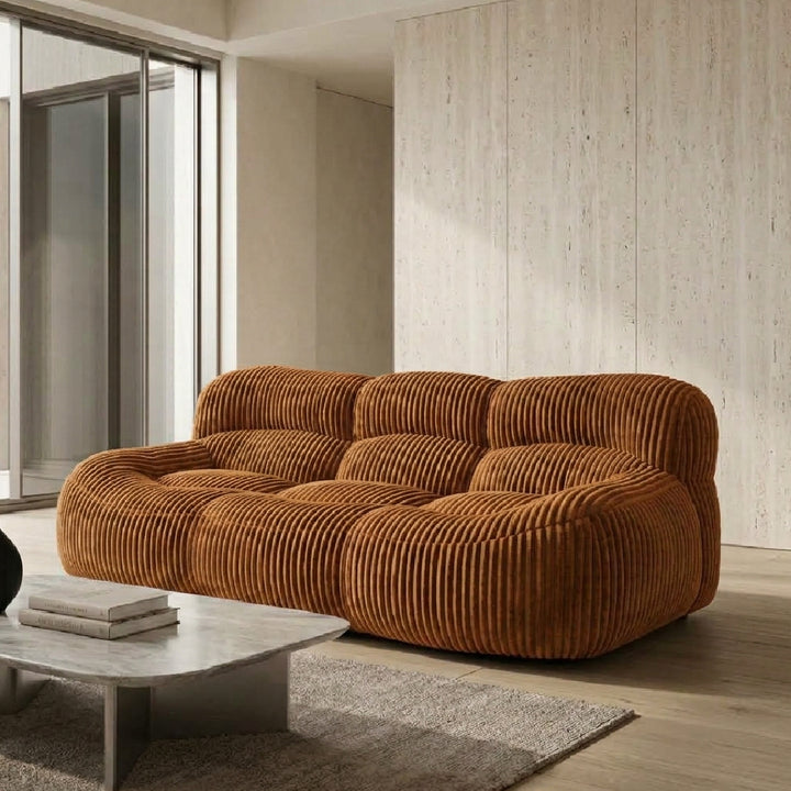 YSUN 3 Seater Compress Sofa Orange