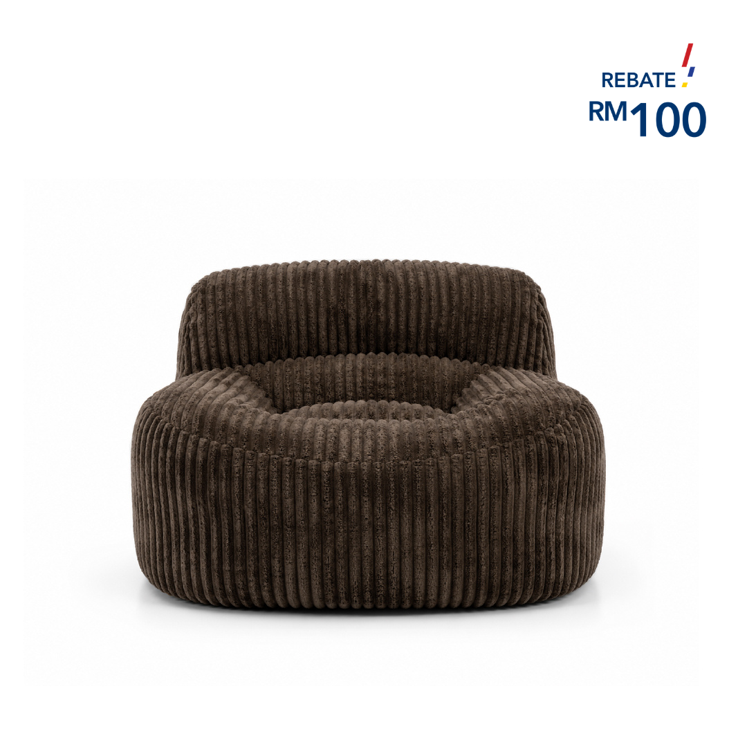 YSUN 1 Seater Compress Sofa Brown