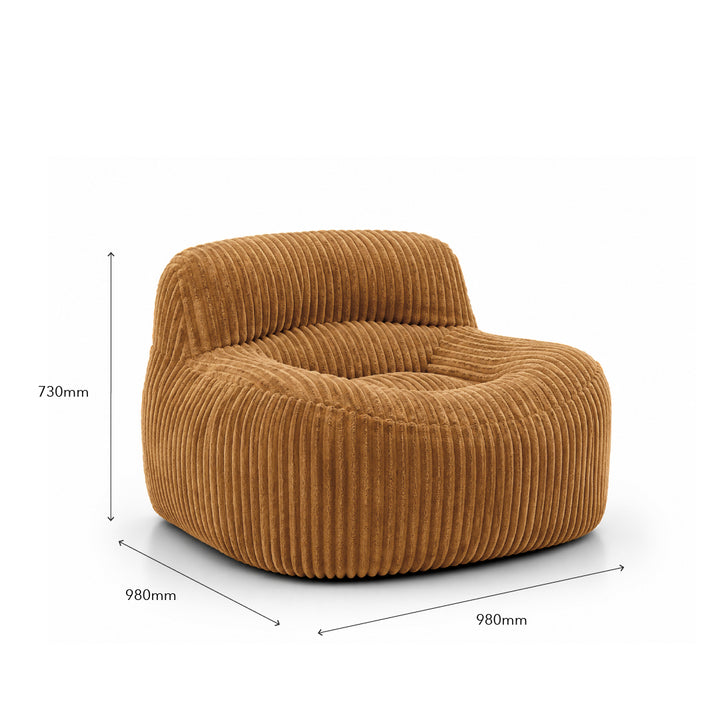 YSUN 1 Seater Compress Sofa Orange