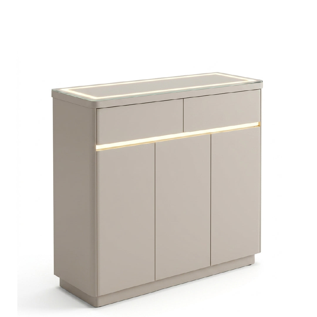 YUNSO 3 Door Shoe Cabinet with Motion Sensor LED Light